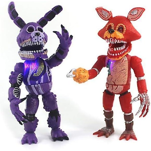 Fnaf Actionfigurer, Five Nights Game Artikulerade Actionfigurleksaker, Nightmare Foxy/bonnie/fazbear/chica/polisman 16cm[HK] Typ2 16cm eller 6 tum