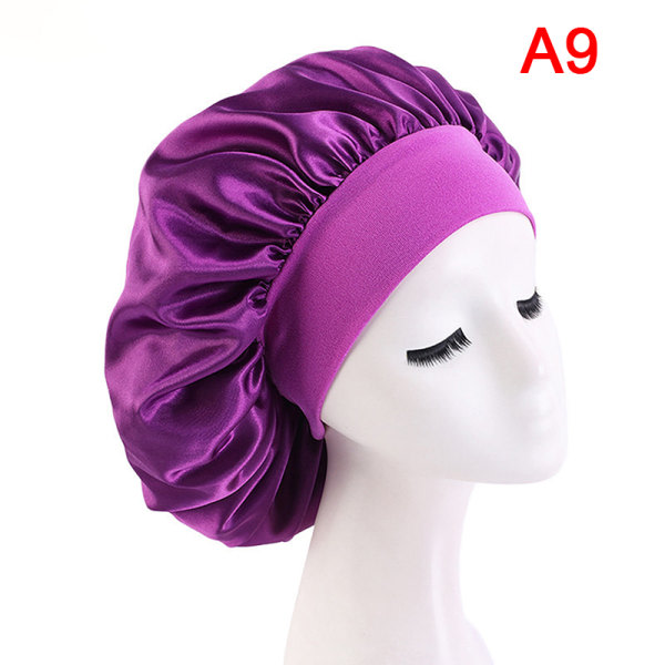 Fashion Big Size Satin Silk Bonnet Sleep Night Cap Head Cover B A9 A9