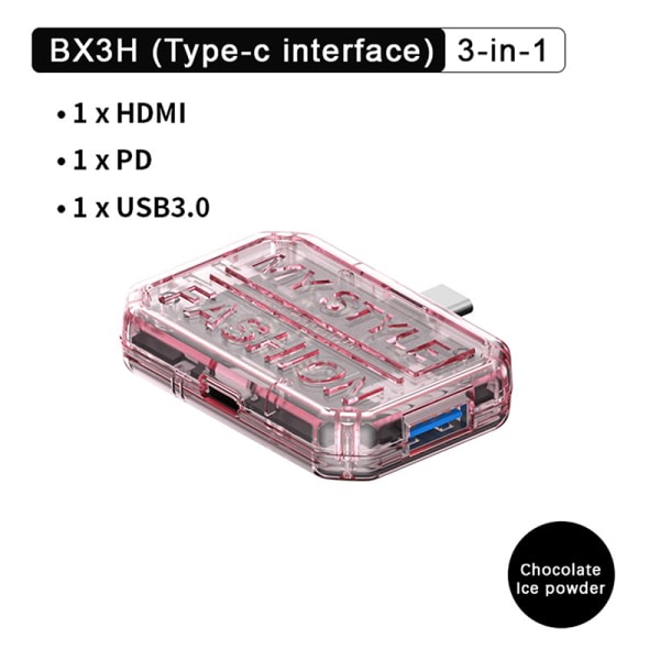 USB HUB Typ C Dockningsstation Multi Splitter Adapter kompatibel Rosa A9