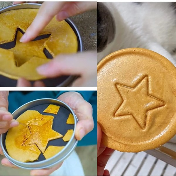 Squid Game Slikkepindepande Sæt - Rustfrit stål, Koreansk Honeycomb Cookie Maker til børn