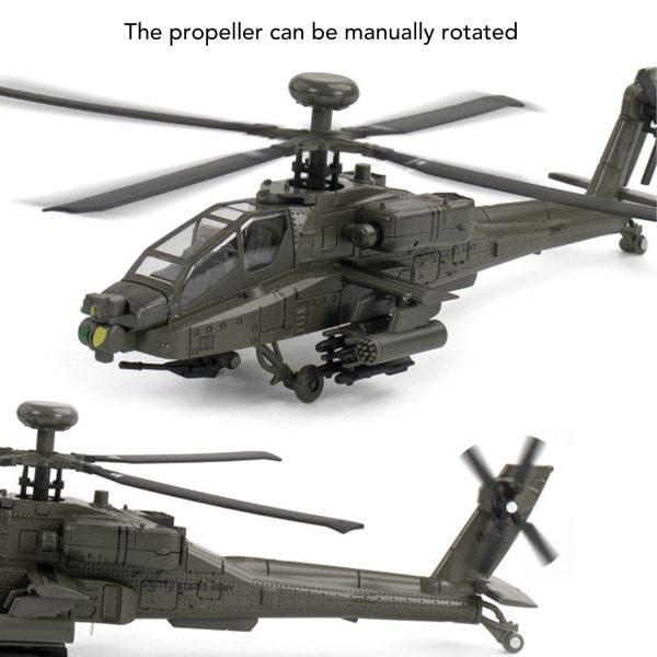 Legering Diecast Ljud Ljus Beväpnad Helikopter Modell Leksak Barn Attack Helikopter Leksak Heminredning Typ 1