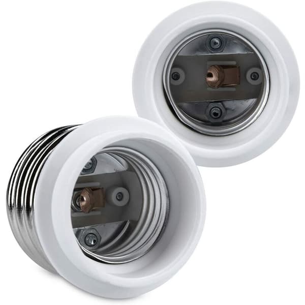 4x Sokkeladapter - E40 til E27 Sokkelkonverter - E27 Base Lampeholderadapter til LED Halogenpære
