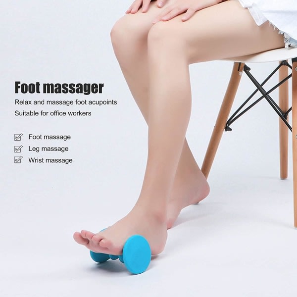 Foot Massager Roller, Portable Foot Roller Fodzoneterapi til dyb vævsakupressurgendannelse til afslapning (blå)