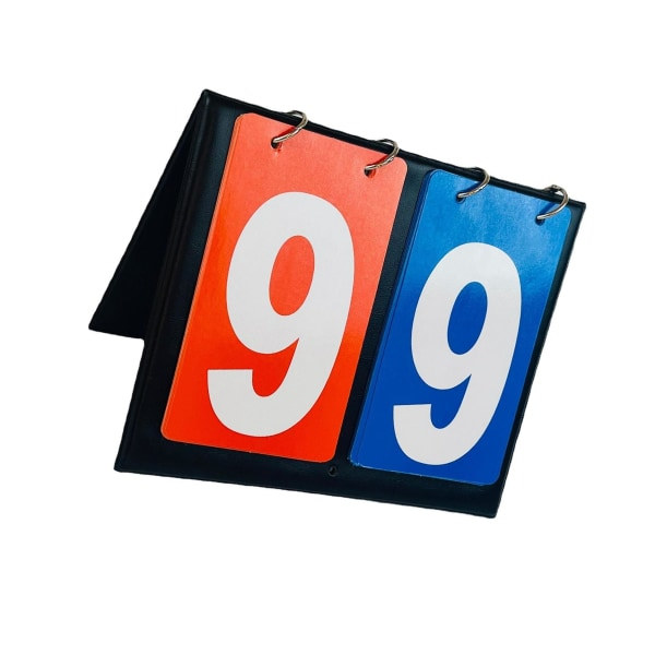 1/2/3/5 2-siffrig poängräknare för bordsspel - Resultattavla för bordsskivor Röd Blå 20 x 16cm 5-pack