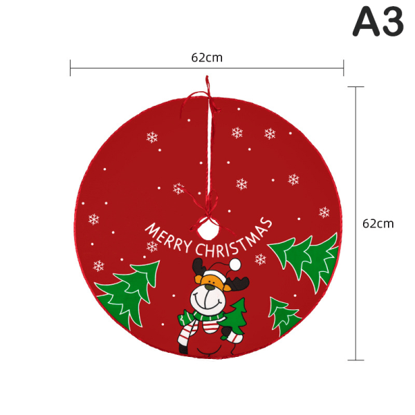 Juletræsskørt Tegnet Julemand Snemænd Juletræsskørt A3 one size A3 one size