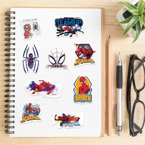 50 stk Marvel Super Hero Spider Man Graffiti Sticker Guitar Kostume Onesize 50Pcs Onesize 50Pcs