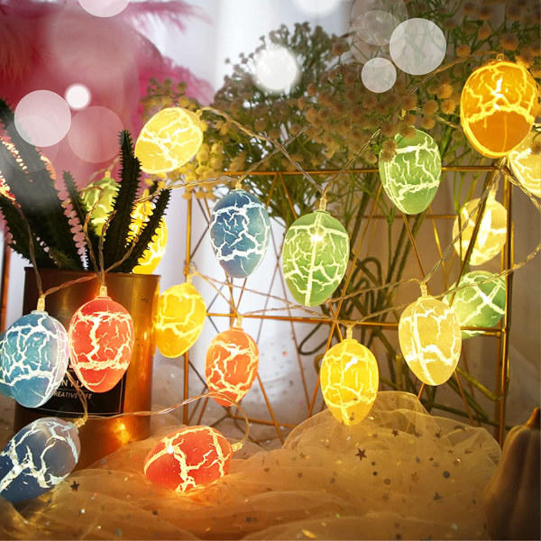 Påskljus, 20 LED påskägg ljusslinga, 3m/9,8ft