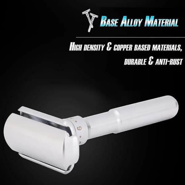 Säädettävä Partakone Double Edge Razor (hopea) (1. sarja)