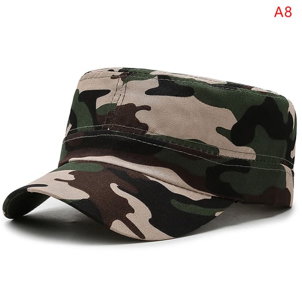 Kamouflage Baseball Cap Hatt Män Kvinnor Taktisk Flat Cap Hat Out A8