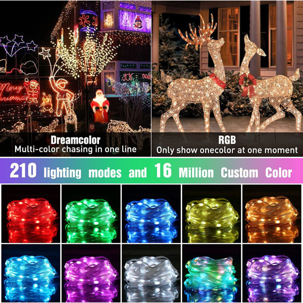 10M 100 LED Multicolor ljusslinga med fjärrkontroll