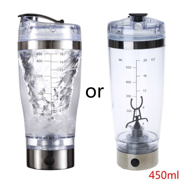 450ml/600ml USB oppladbar elektrisk blenderkopp Bærbar proteinpulver Automatisk shakerflaske Lekksikker blender for Milkshakes Sukkerkaffe 450ml