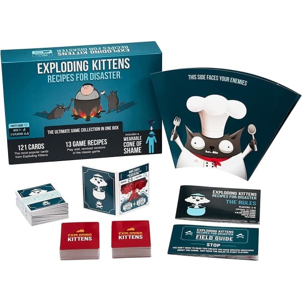 Exploding Kittens - Disaster Deluxe - Pelikorttipeli Aikuisten, Teineille ja Lapsille - Hauska Perhepeli