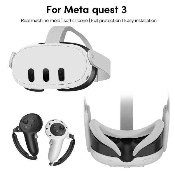 Kotelo Meta Quest 3 VR-kypärän linsille, täysi suoja Oculus Meta Quest 3 -lisävarusteille, musta