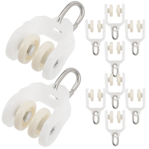 10 stk Gardiner Valance Draperi Gardin Remskiva Draperi Gardin Hjul Dusch Gardin Band RollersAs Assorted Color 3,5x2cm