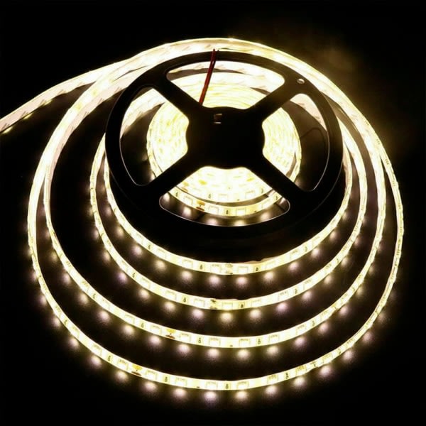 5V USB LED-remsa Vit TV-bakgrundsbelysning Självhäftande flexibel tejp Tråd (varmvit-1m 60leds)