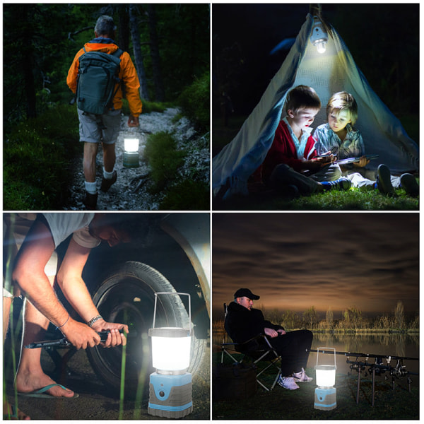 500 Lumen | LED-lyktor Batteridrivna | Orkan, nödsituation, storm, strömavbrott (grön)