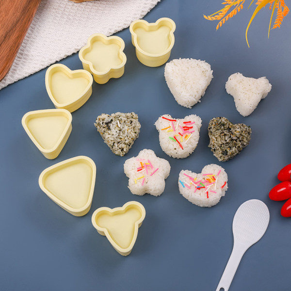 Onigiri Form Sushi Rullar Rismjöl Bento Press Maker Form StyleD 6 st