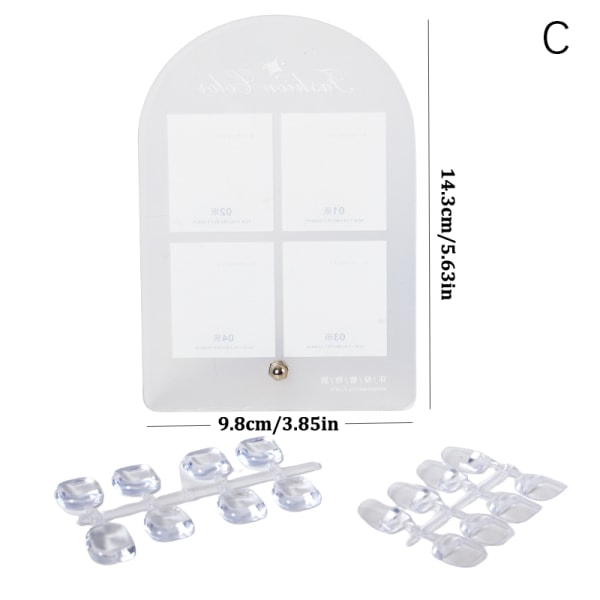 Uregelmessig akryl neglkunst falske tips displaybrett Hylla Displ C ONESIZE C ONESIZE