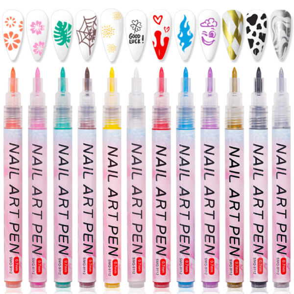 Neglekunst Graffiti Pen UV Gel Polish Vanntett Tegning Maleri Gul one size Yellow one size