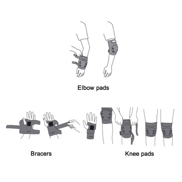 Set - Inline-kneepads for kids - [HK] Red