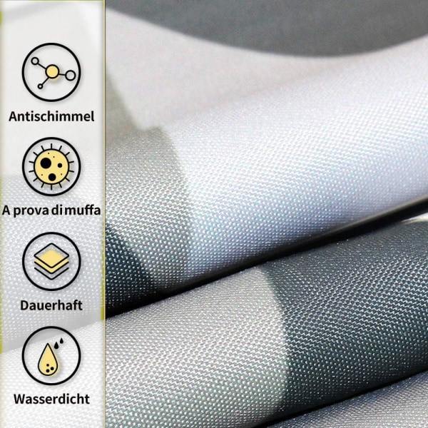 Mögelbeständig duschdraperi - Vattentät - Tvättbar - Antibakteriell - Polyester - (triangel, 180 x 200 cm)