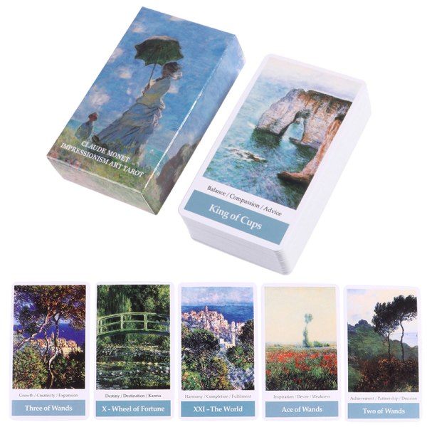 Impressionismi Taide Tarot Ennustusennustuspakka Perhejuhla B Monivärinen yksi koko Multicolor one size