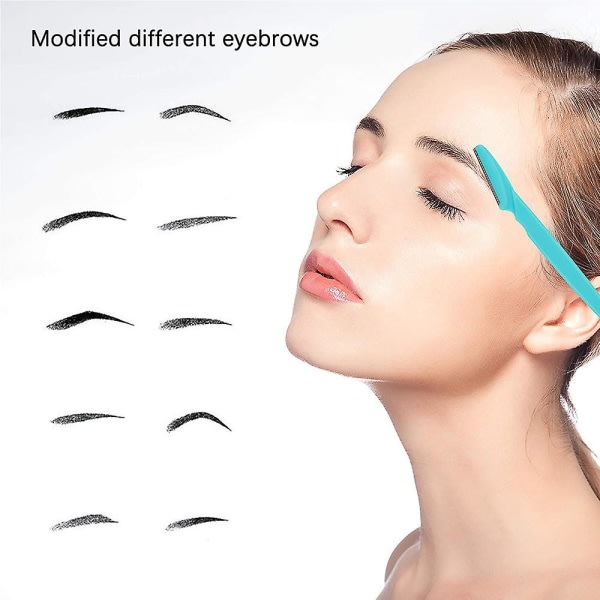 Eyebrow Razor, 60 Eyebrow Razor Multi-purpose Exfoliating Tool Trimmer för kvinnor och män med cap, 3 färger
