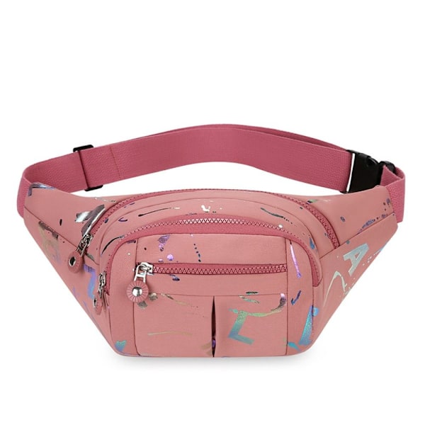 Kuumaleimatut kirjaimet vyölaukut Monitoimiset vyölaukut Rento crossbody-laukku dark pink