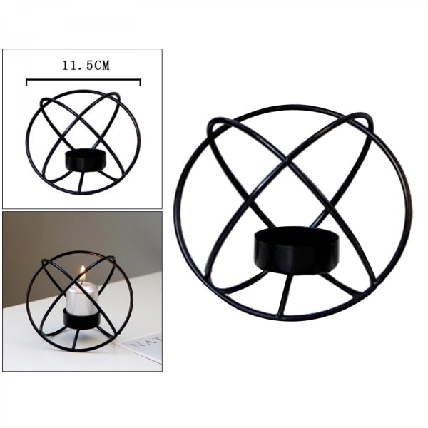 Stabil og slitesterk retro lysestake i nordisk stil Geometrisk lysestake i metall, geometrisk lysestake