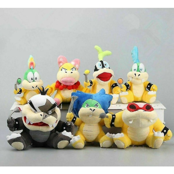 Koopalings Super Mario Bros Koopa plyschleksak fylld docka Barn julklapp Wendy