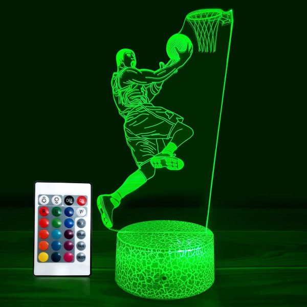 Kobe 3D Night Light Basket Lights Sänglampor för vuxna