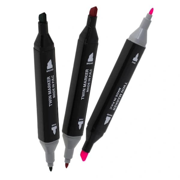 Alcohol-Based Double-Sided Marker Pens – 24-Pack