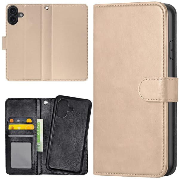 iPhone 16 - Lommeboketui/deksel Beige 150