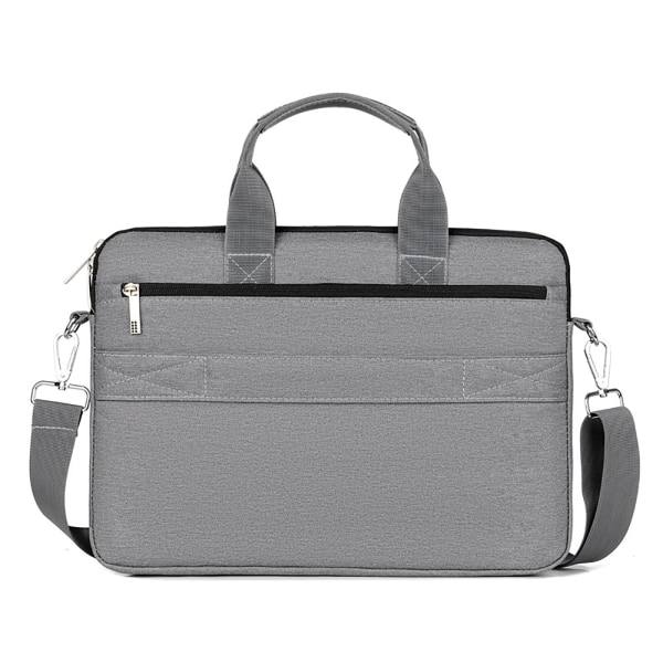 Stöttålig Laptopväska 13.3 14 15.6 Tum Axelväska Notebookfodral Bärväska för Macbook Air Pro Kvinnor Män Beige - 2