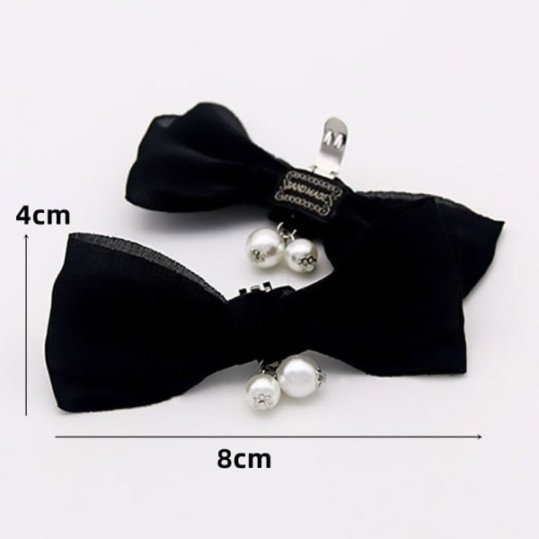 2 stk. Sko Dekorationer Clip Glansende Clips HVID BLOMST BLOMST hvid blomst-blomst