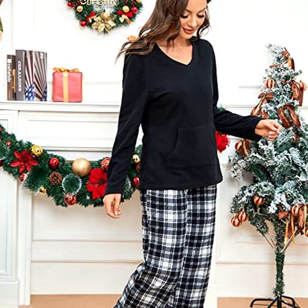 Dam Pyjamasbyxor Sovkläder Buffelrutiga Pyjamas Stil 4 Stil 4 Style 4 XL