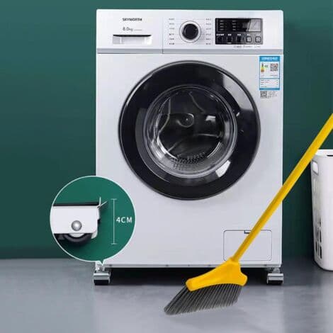 Adjustable Washing Machine and Refrigerator Stand - Max Load 300 kg - Adjustable Length 46-71 cm - 24 Silent Wheels