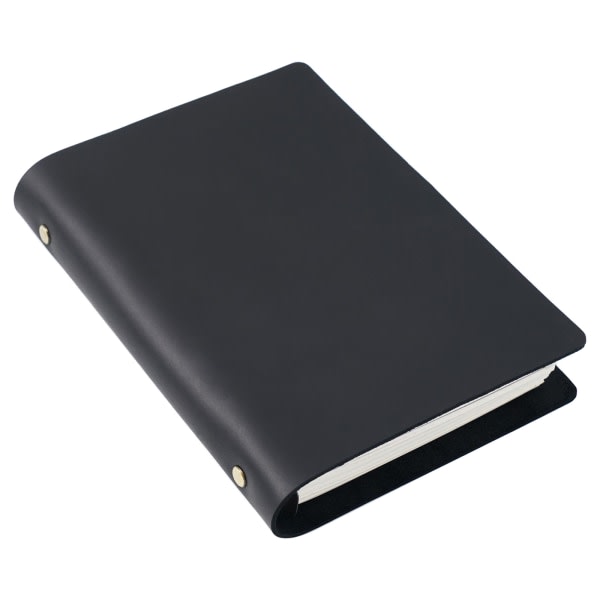 Læder Binder Notesbog A5/A6/A7 Budget Binder Planner Til Kvinder Mænd Journaling Sort - A5