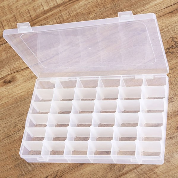 36 Grids Plast Container Box Praktiskt justerbart fack