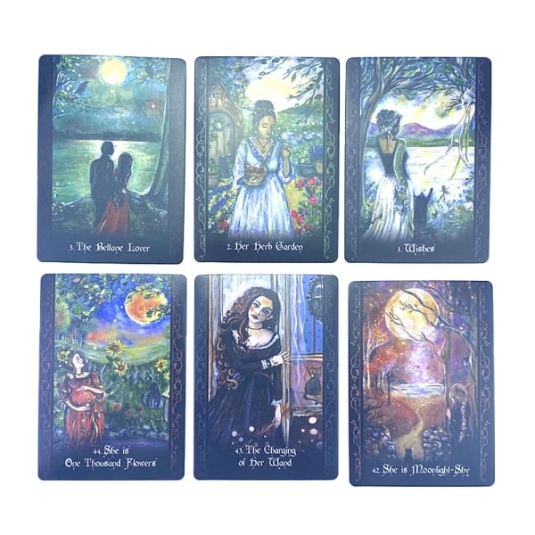 Solitärhäxan orakelkort tarot profetia spådom kortlek flerfärgad en one size