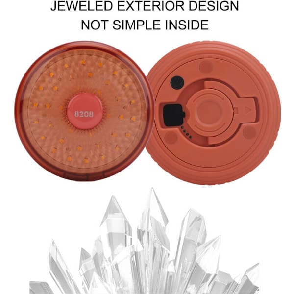 Ulkokäyttöön tarkoitetut retkeilyvalosarjat, ladattavat, USB-lataus, IPX4-vesitiiviys teltoille, oranssi, DUBUNS