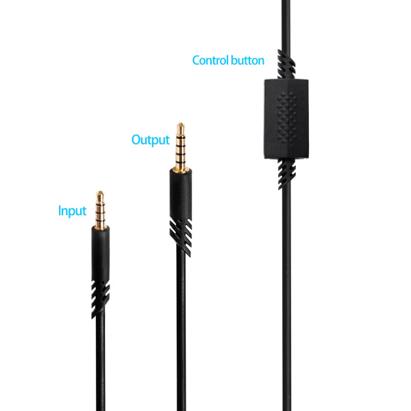 Aux-kabel høyttalerkabel 3,5 mm jack lydkabel for Astro A10 A40 A50 G233 Gaming