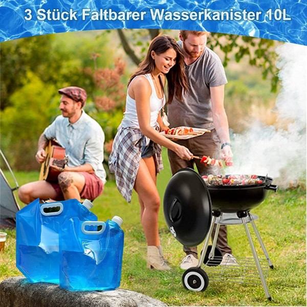 2-pack 10L hopfällbar vattenbärare förvaringsväska Hopfällbar dricksvattenpåse