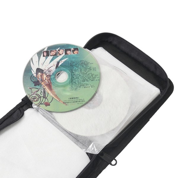 for 40 CD cases CD DVD booklet holder CD DVD discs Fabric handbag Black