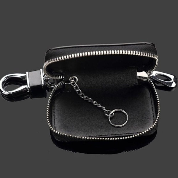 Bilnøgle Etui PU Læder Nøgle Organizer Brown