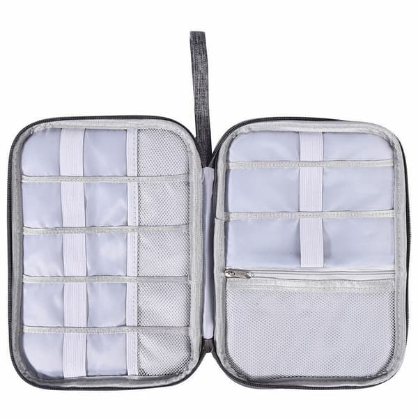 Reise Kabelveske Organizer Lader Oppbevaring Elektronikk USB-etui Blue