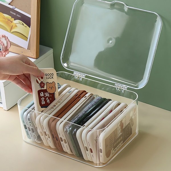 Akryl Förvaringskorg för Mobiltelefonfodral Transparent