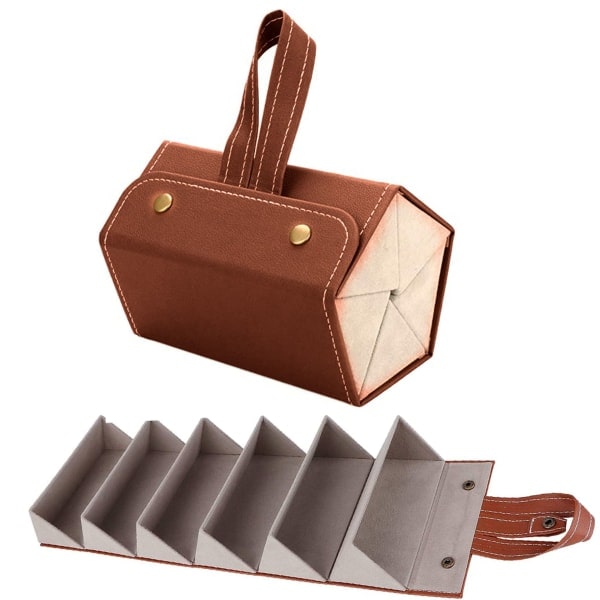 Glasögonförvaringsbox Rese Solglasögon Case för glasögonförvaring, bärbart case för kvinnor män brown