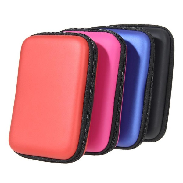 2,5-tums hårddiskpaket Headsetväska Mobil Power HDD-fodral Diskfodral Cover Mobil Eva förvaringslåda Rose Red 1pc Rose Red 1pc