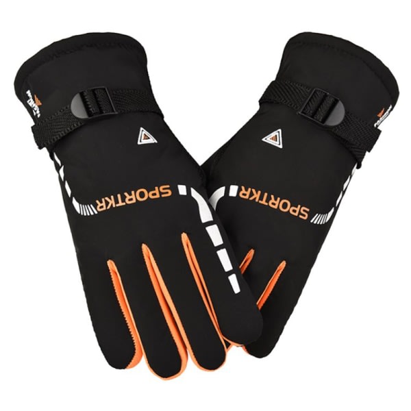 Motorcykelhandskar Full Finger Handskar Absorption Antislip Ridin Orange en one size Orange one size